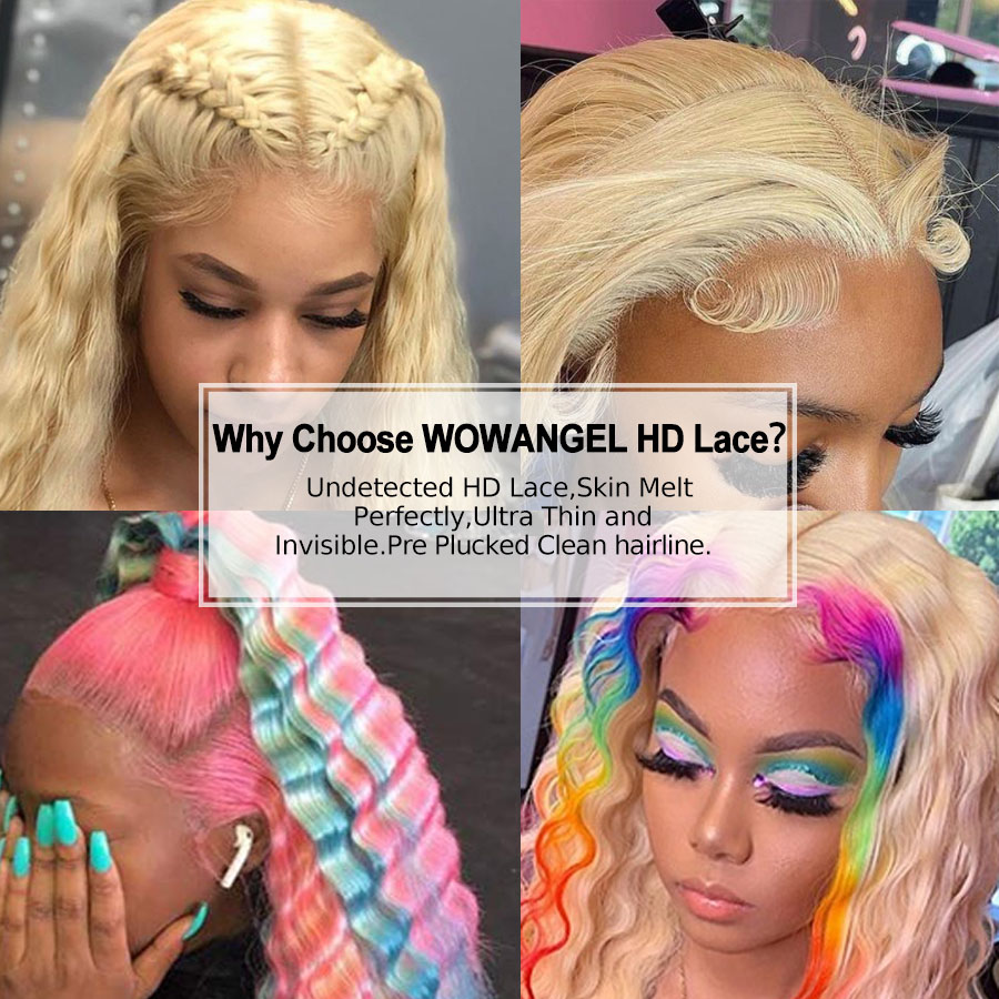 Wow Angel Real HD Lace Frontal - 613 Blonde Body Wave Lace Front Wig 评论和价格