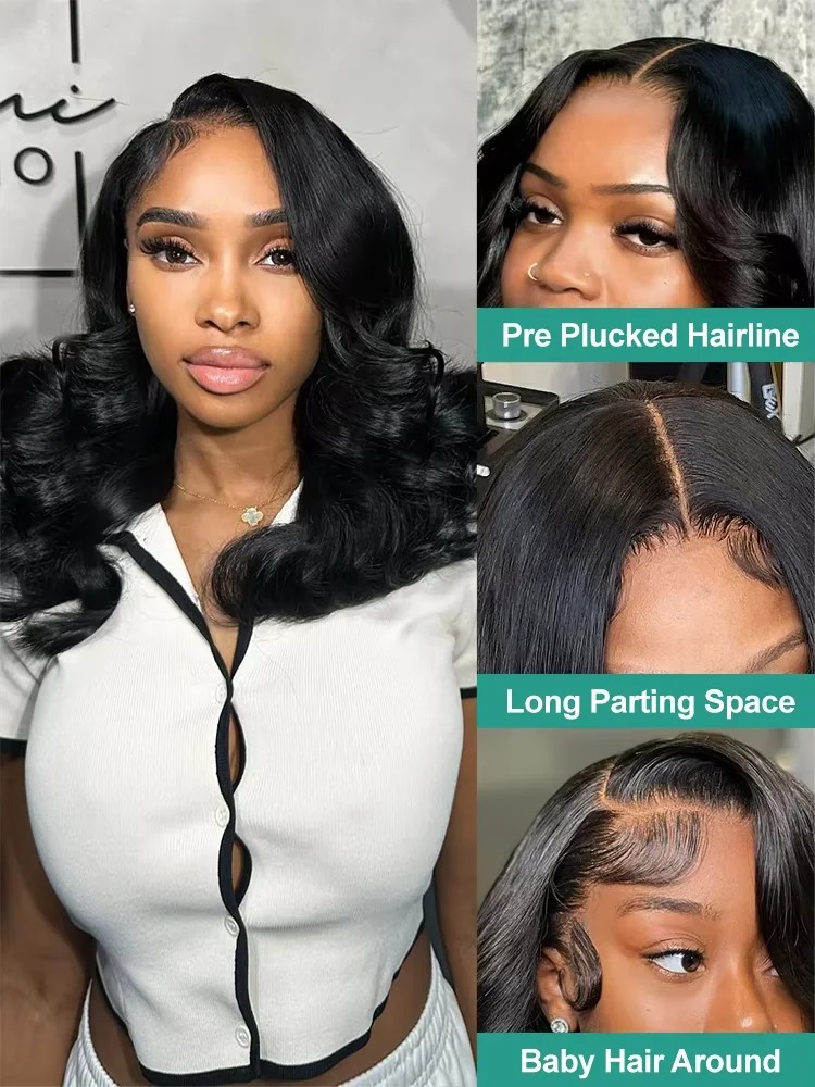 Body Wave Bob Wig Human Hair 1 - Glueless Wear And Go Human Hair Wig 评论和价格