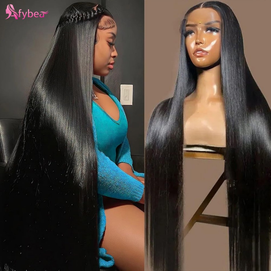 40 Inch Straight Human Hair Wi - Lace Front Wigs 评论和价格