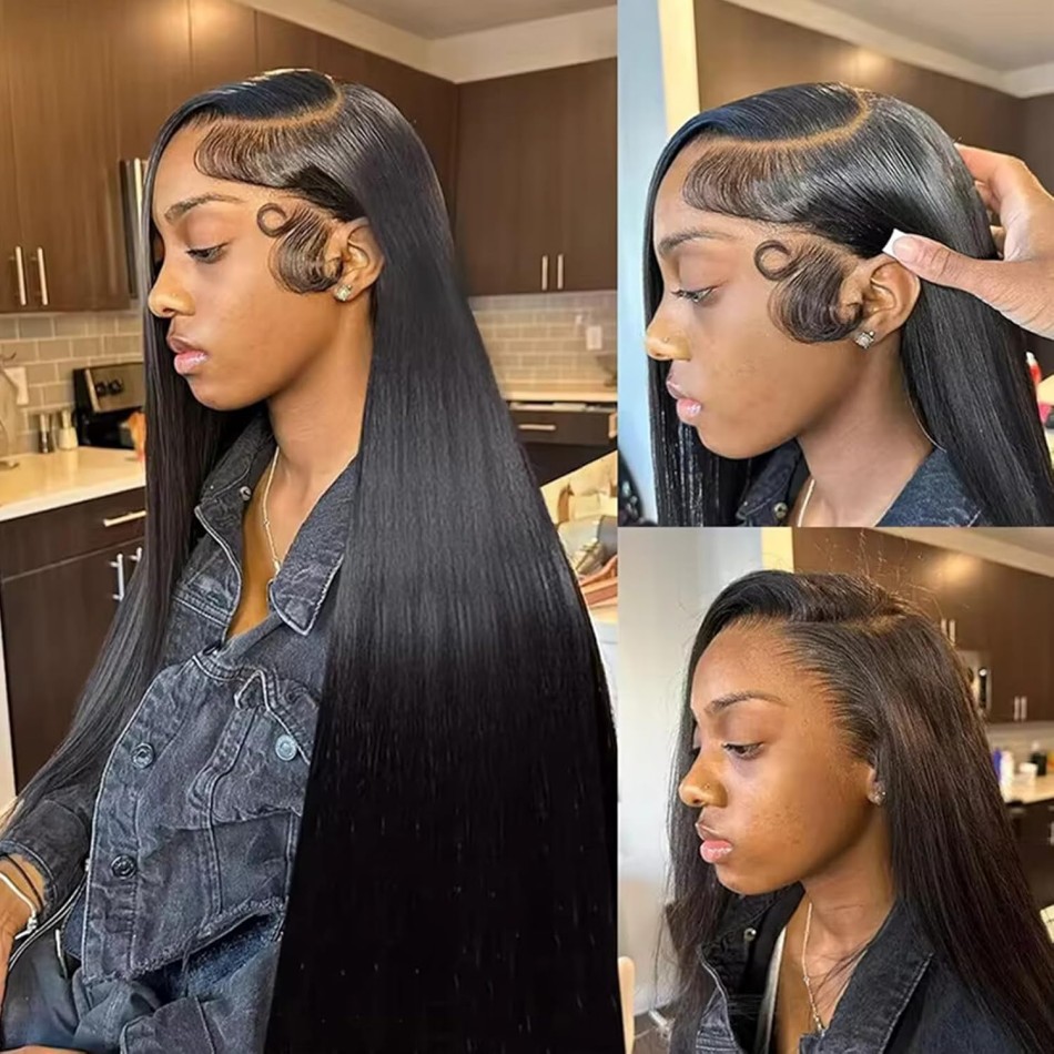 40 Inch Straight Human Hair Wi - Lace Front Wigs 评论和价格