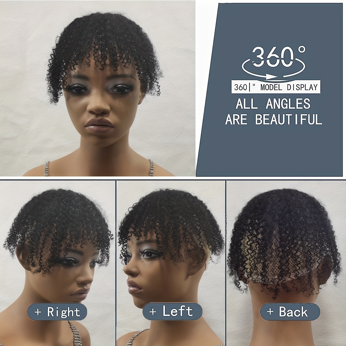 Hair Clip with Bangs-Topper Ha - Hair Bundles 评论和价格
