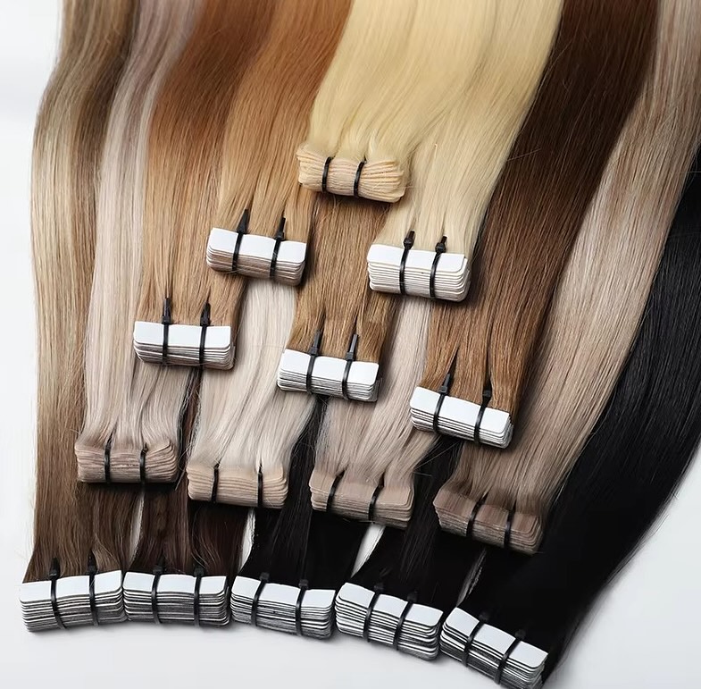 Tape Ins Human Hair Extensions - Invisible Tape In Extensions Real Hair 评论和价格