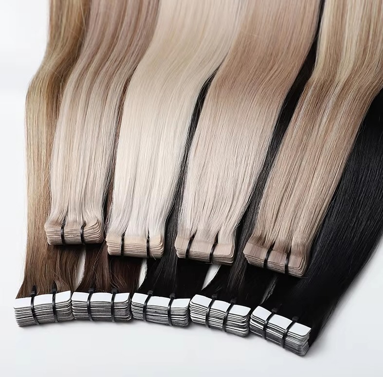 Tape Ins Human Hair Extensions - Invisible Tape In Extensions Real Hair 评论和价格